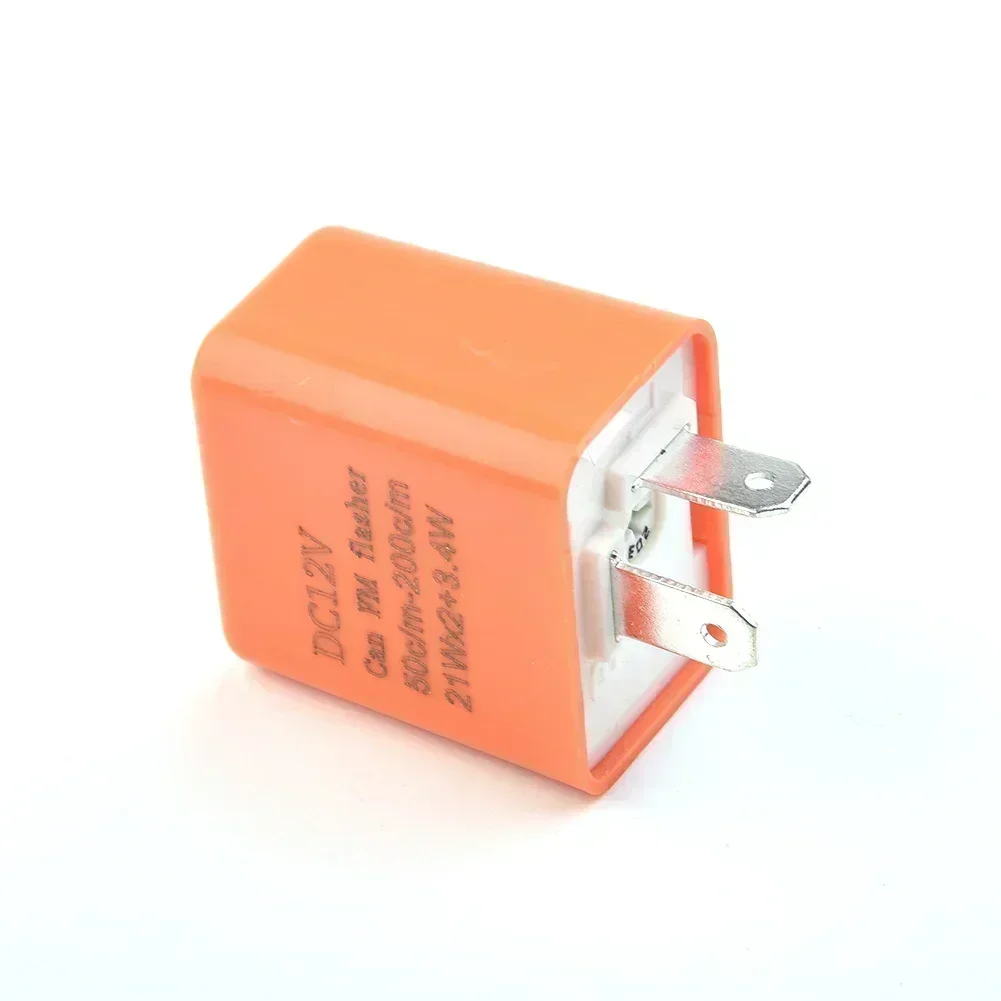 1pc 2-Pin LED Flasher Relay For Motorcycles – 12V, 50c/m To 200c/m Adjustable, Simplified Installation, Enhanced Stability