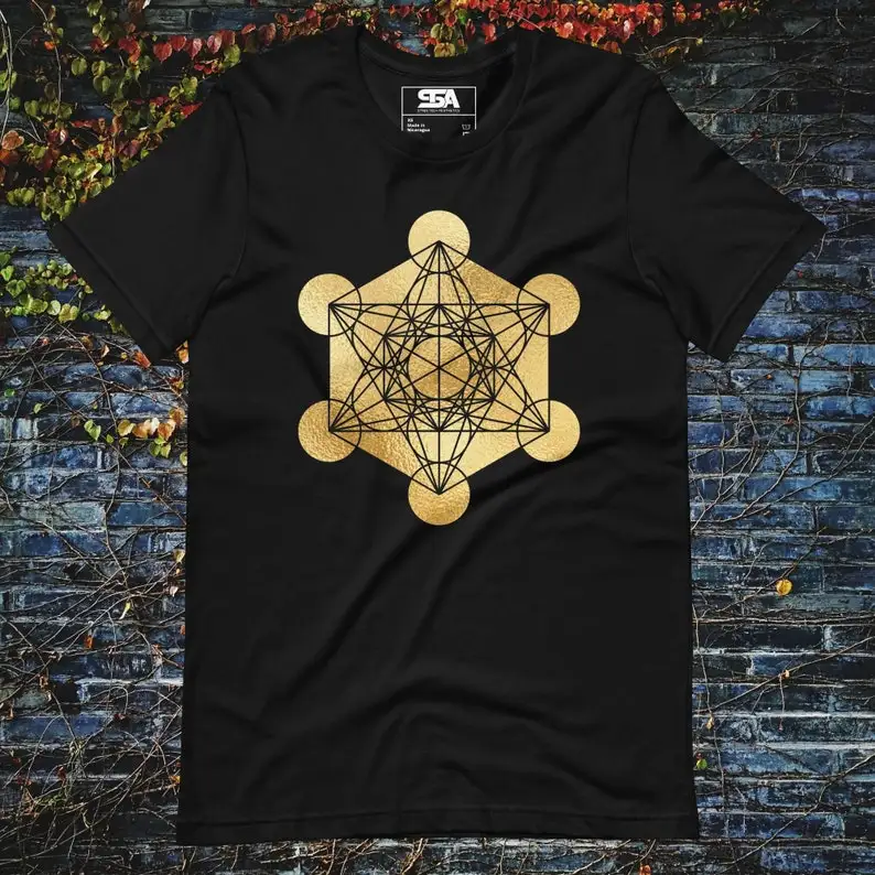 Geometric Shirt Sacred Geometry Shirt Platonic Solid Tattoo Style Tee