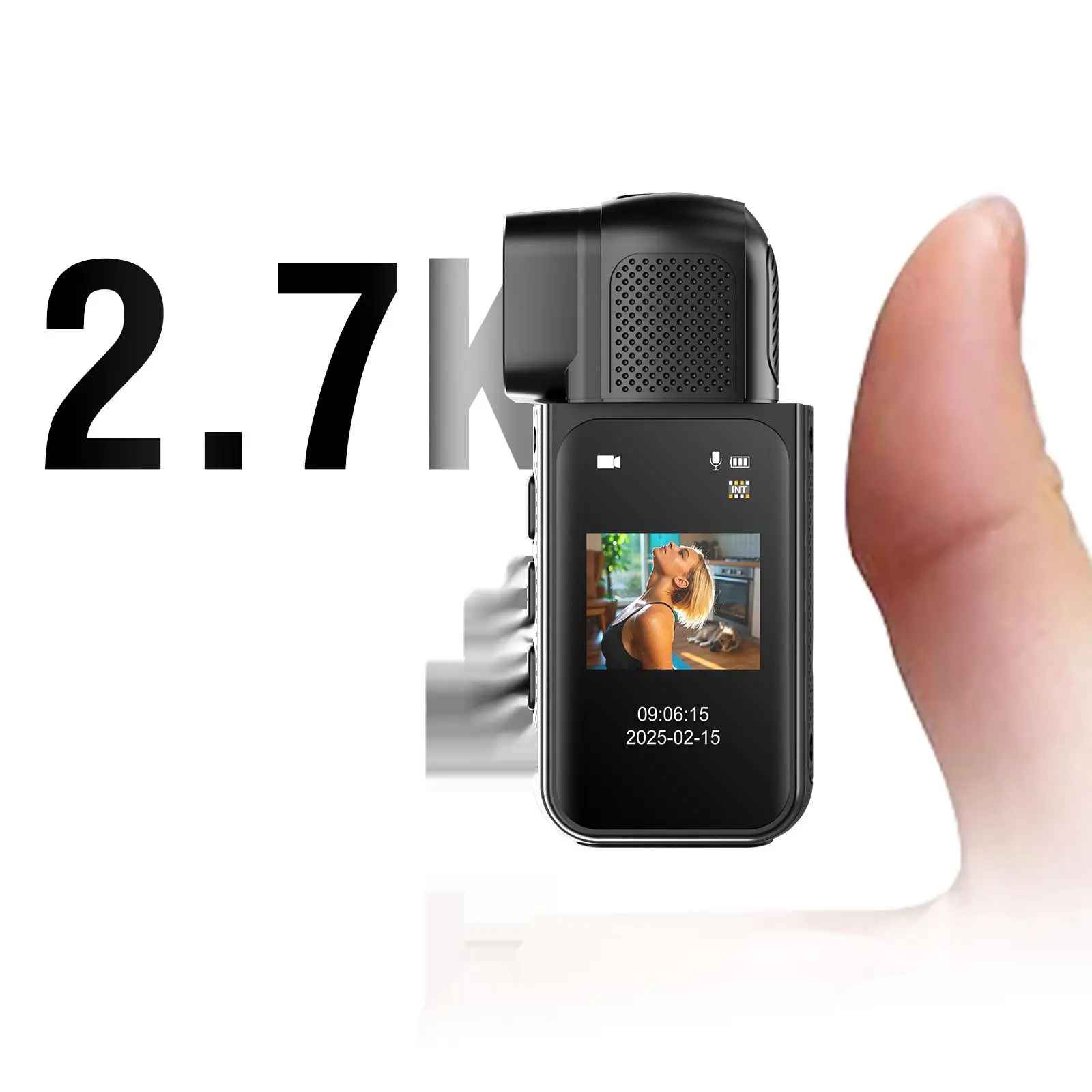 HD Sportkamera Mini Action Cam, 1080P, Anti-Shake, Magnetisch, Halsband, Outdoor Aufnahme, 1,47" Display, Bewegungserkennung
