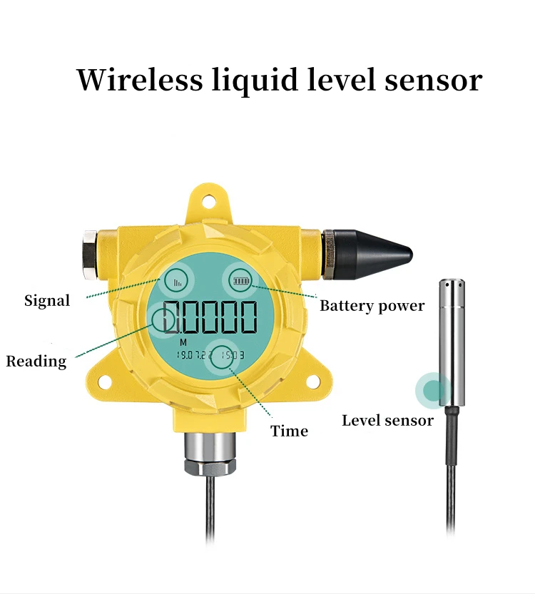 Industrial Remote Level Monitoring Device Explosion Proof Global 4G Digital Liquid Level Transmitter Hydrostatic Level Sensor