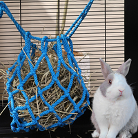 1 Piece Rabbit Straw Bag Hanging Hay Feeder Large Capacity Guinea Pig Rabbit Grass Rack