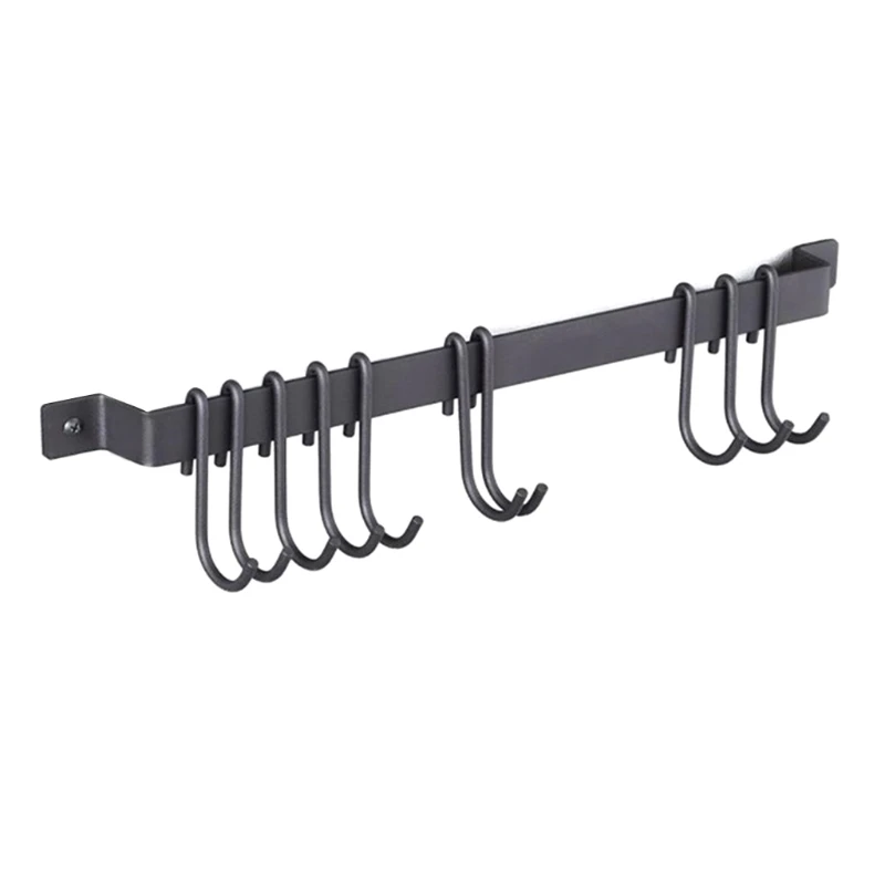 

Hook Rack Wall Hangers Mounted Coat Hat Hanger Entryway Kitchen Utensil Towel Hanging Stand For Kitchen Bath