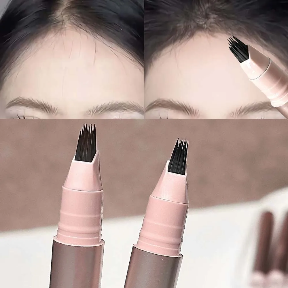 Multi Fork Tip Liquid Eyebrow Pen 4D Texture Long Lasting Eyebrow Mascara Precise Tip Waterproof Eyebrow Tattoo Pen Cosmetics