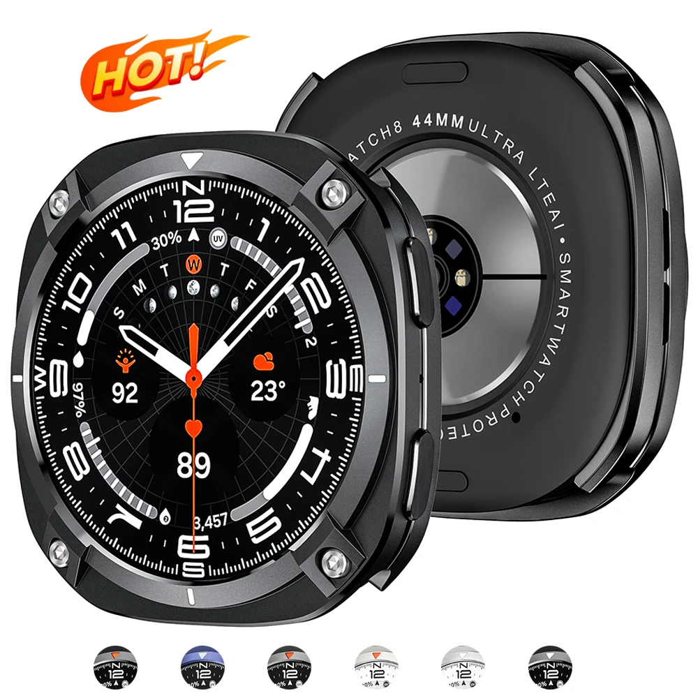 Zinc Alloy Metal Bumper with PC Back Protective Case for Samsung Galaxy Watch 2025 / Galaxy Watch 8 44mm