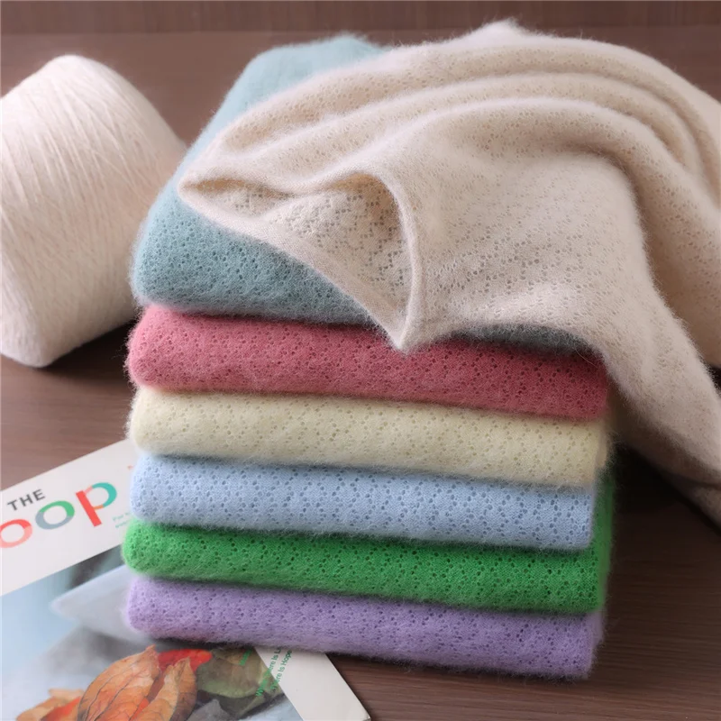 

Autumn And Winter New Half-Crewneck Mink Sweater Women's Hollow Knit Pullover Sweater Women's Loose Bottoming Shirt