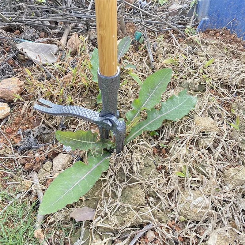 AB66-Digging Weeder Removal Accessory Stand Up Weed Puller Tool With Screw Holes Portable Weeding Head Replacement Gardening