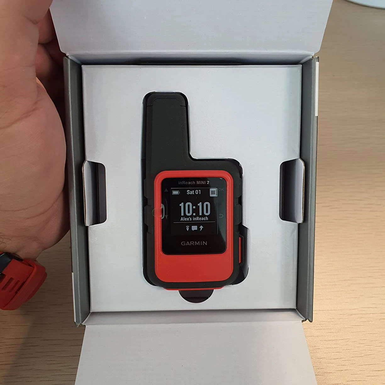 جهاز اتصال قمر صناعي خفيف الوزن ومدمج من Garmin inReach Mini 2 للمشي لمسافات طويلة، برتقالي - 010-02602-00، مناسب لركوب الدراجات