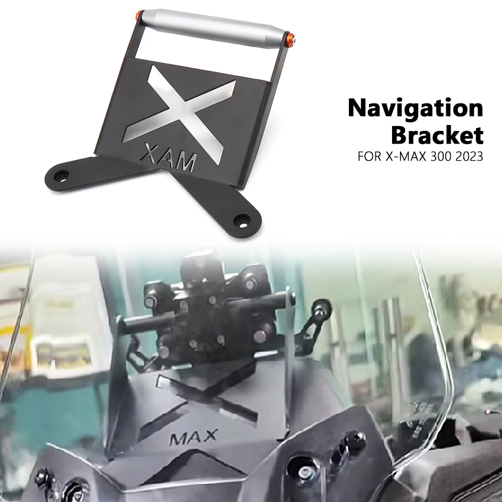 

New Motorcycle Navigation Bracket GPS Mount 22MM Device Adapt Holder For Yamaha XMAX300 X-MAX300 XMAX 300 X-MAX 300 2023