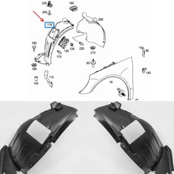 FRONT FENDER INNER  A2518802705 A2518802805 For Mercedes Benz R- Class W251 R350 R550