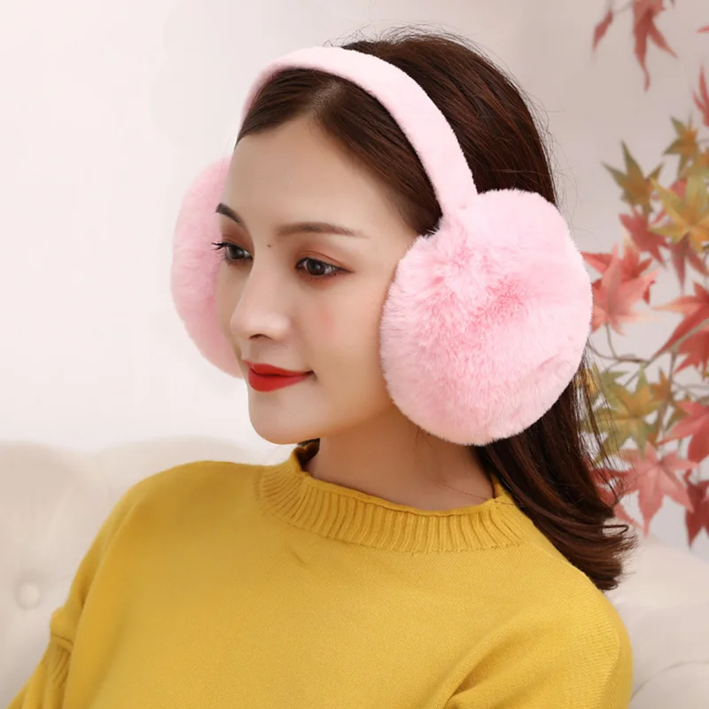 Autumn Winter Earmuffs Cute Plush Fur Headphones Warm Ear Bag Unisex Ear Warmer Soft Fur Ear Muff Ear Cover Girl\'s Earlap