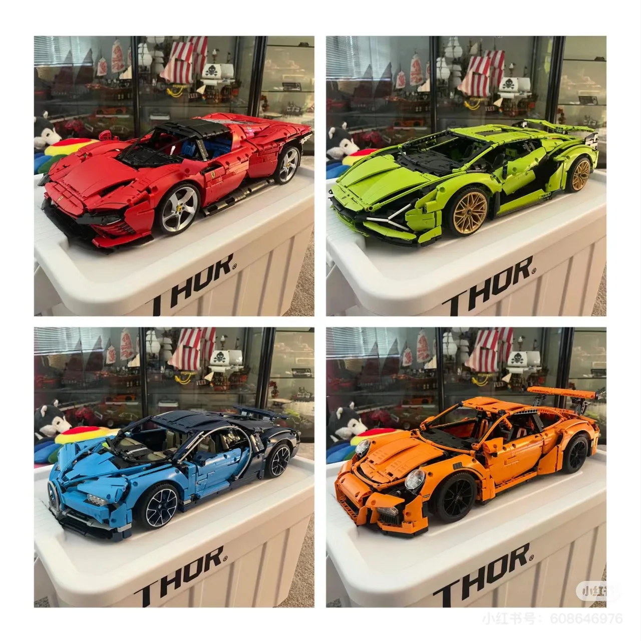Bloques MOC de supervelocidad, coche deportivo técnico, modelo Compatible con bloques de construcción, juguete para niños, regalo de cumpleaños y Navidad