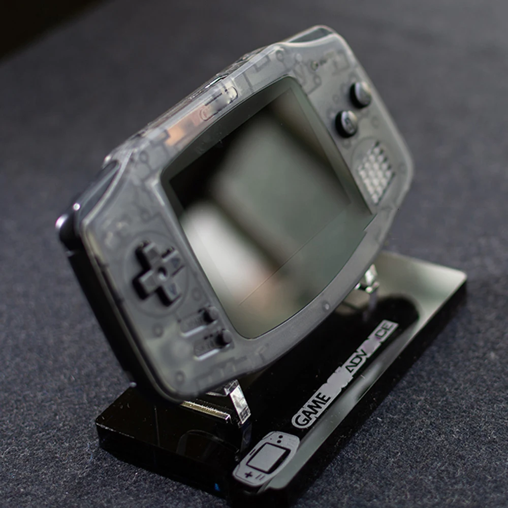 Acrylic Transparent Stand For GBA  Game Console Shelf   for  gameboy  advance Window Counter Display Showcase stand black base