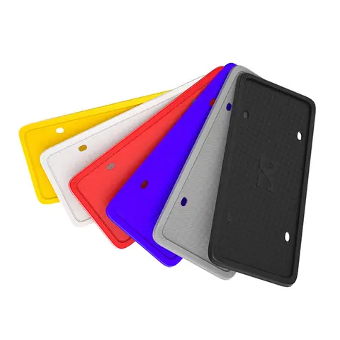 Nummernschildrahmen, Nummernschildabdeckung aus Silikon, rostfreier Nummernschildhalter passend für Lizenzen in allen Staten in den USA