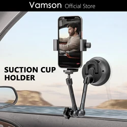 Vamson for Insta360 X3 Accessories 9cm Diameter Car Phone Suction Cup Holder for Smartphones for Gopro Hero 11 10 9 Accessories