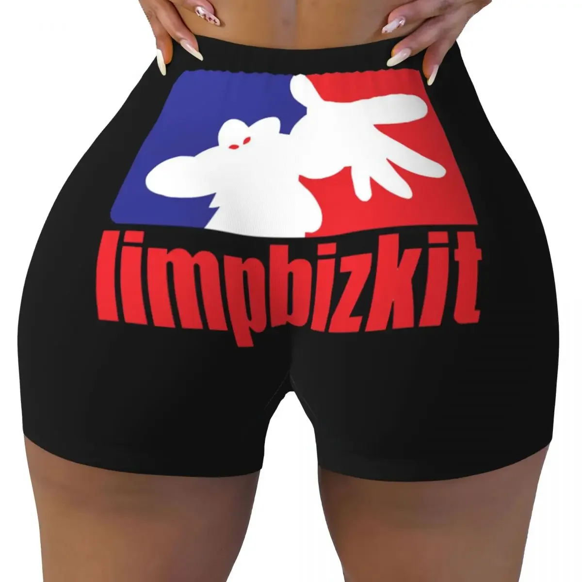 Custom Limp Bizkit Yoga Shorts Women Gym Workout Running Athletic Volleyball Biker Shorts