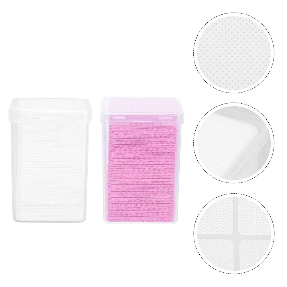 200 Pcs Eyelash Cleaning Pads Residue Removing Glue Wipes Grafting Supply Bottle Accessory Practical Remover Wiper Cotton