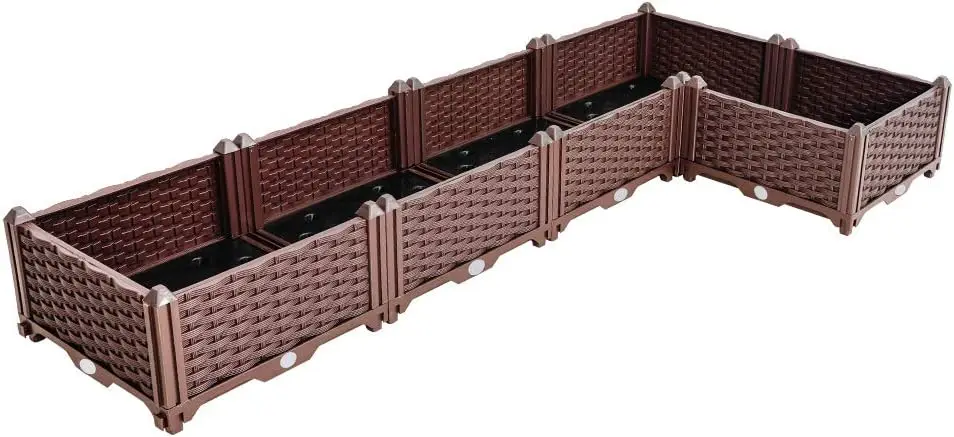 

L-образный ящик для цветов, угловой садовый комплект-кровать, овощи, травы, цветы, суккуленты, пластиковый садовый контейнер для выращивания в помещении