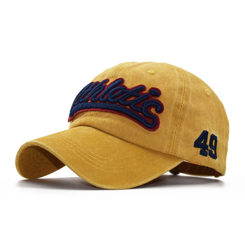 CNTANG Herren-Baseballmütze, Sommermode, Baumwolle, Buchstaben-Stickerei, Hip-Hop-Hut, Snapback, lässig, Outdoor, Herren, Sportkappen, verstellbar – Detail 4