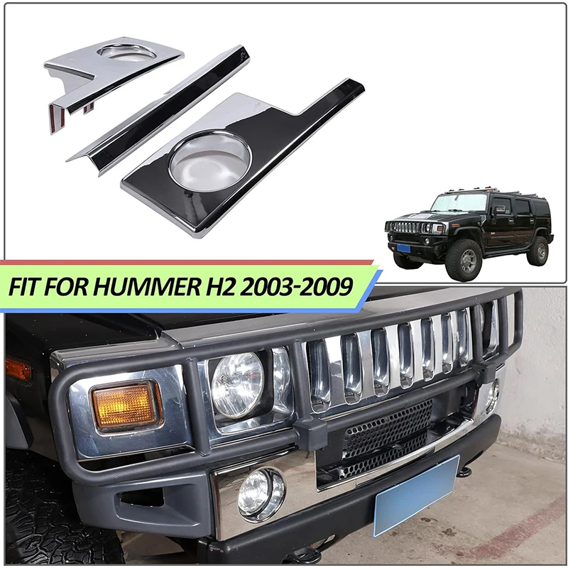 

ABS Front Bumper Lower Trim Stiker for Hummer H2 2003-2009 Front Bumper Grille Trim Panel Cover Car Exterior Accessories