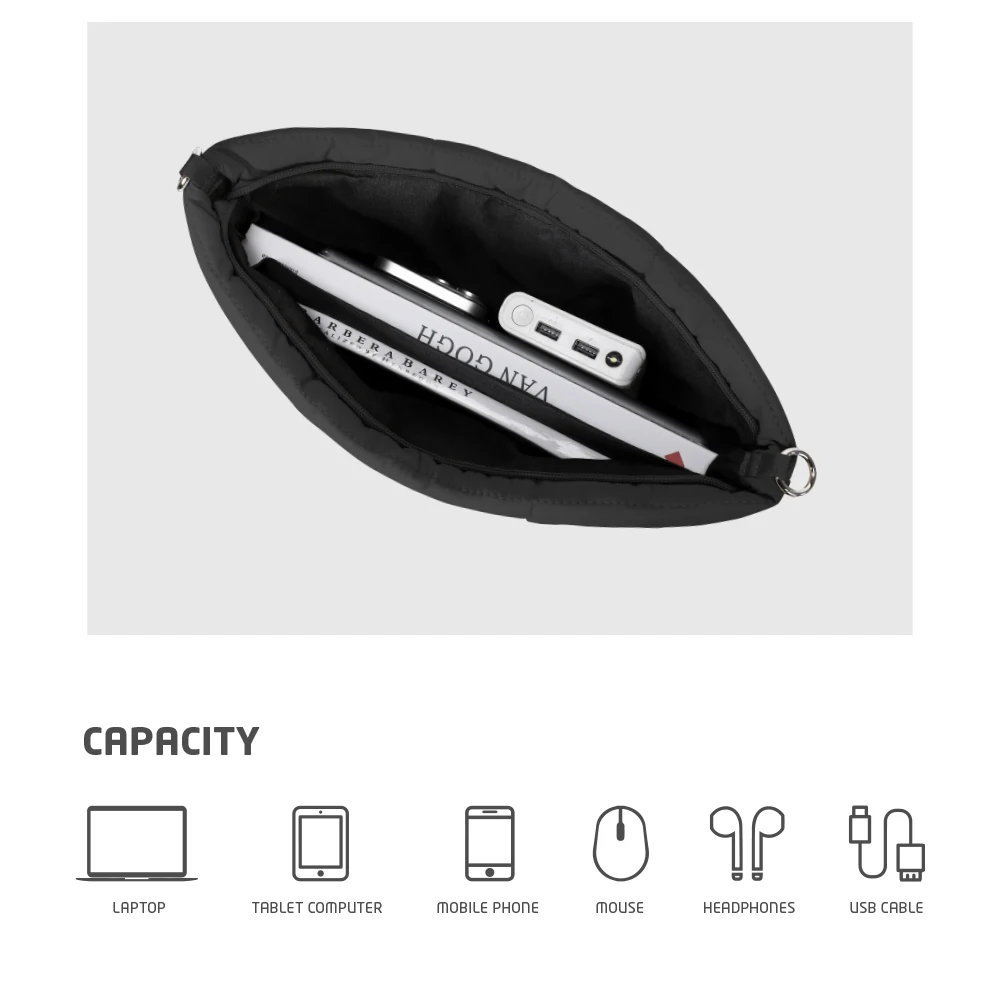 حقيبة كتف كمبيوتر محمول ناعمة 13 13.6 15 16 بوصة حافظة كمبيوتر محمول لماك بوك HP DELL هواوي سعة أكبر حقيبة ساعي الكمبيوتر