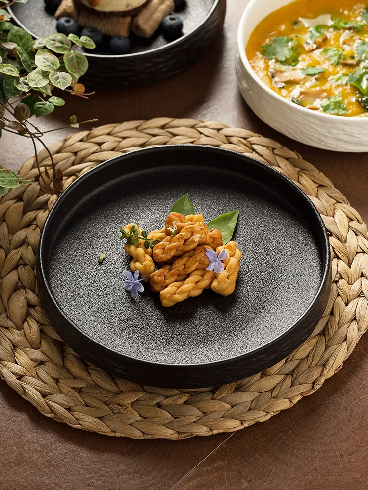 

Высококачественная обеденная посуда Cerc Western, миска для макарон, салатница под глазурью, глубокая тарелка для ресторана, скандинавский сле