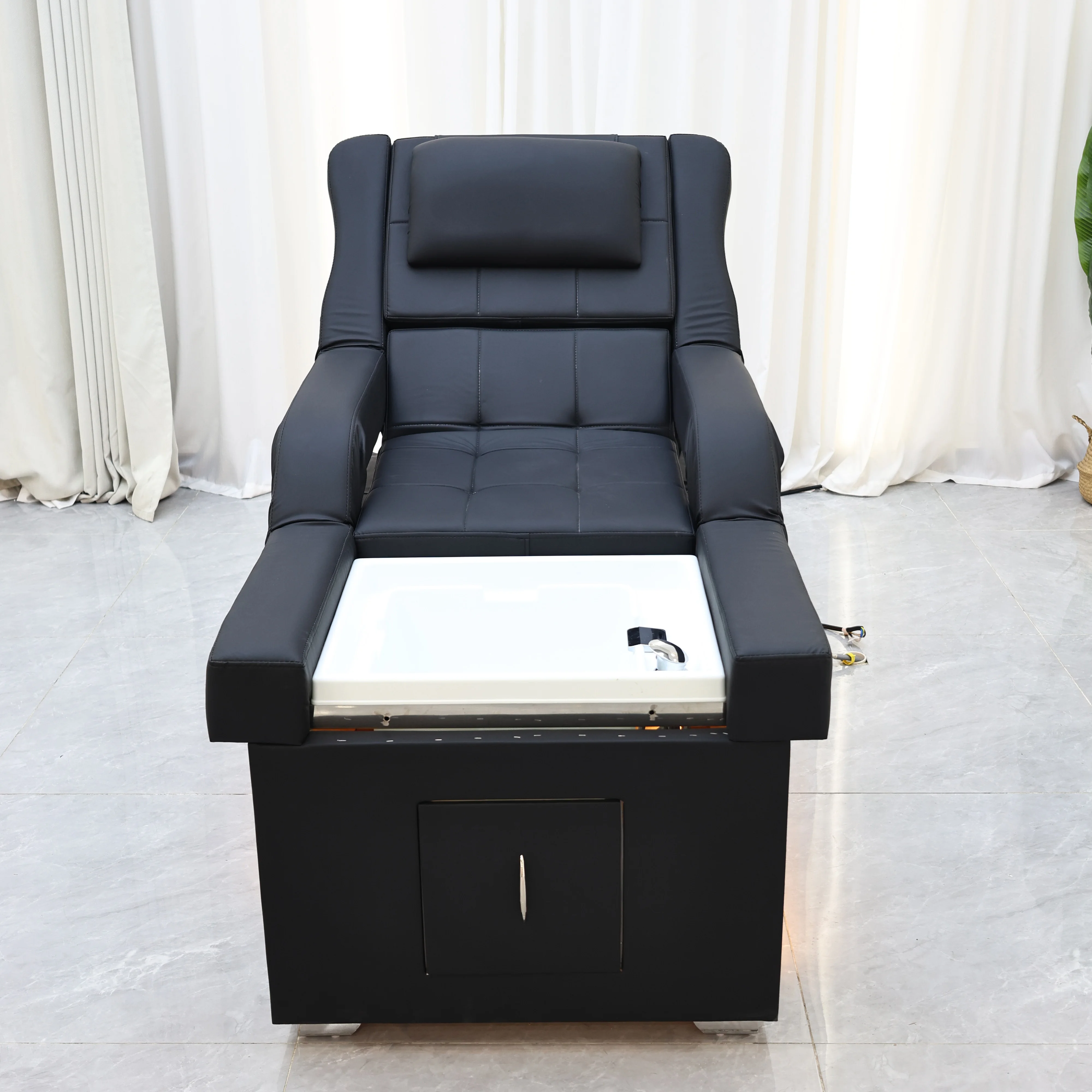 XinSheng 2026 Elektrische Massageliege mit Hebefunktion, Shampoo-Liege, Kopf-SPA-Salonmöbel, Haarwaschbecken, Fußbad – Detail 8
