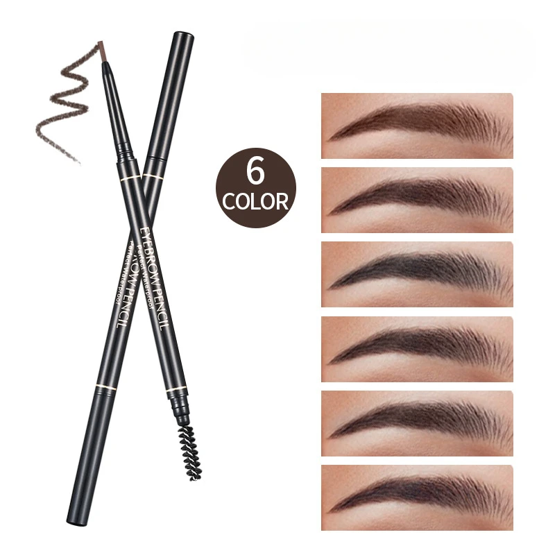 1.5mm Fine Eyebrow Pencil with Double Head Automatic Rotation, One Line Eyebrow Pencil Waterproof and Makeup Free Makeup Pen