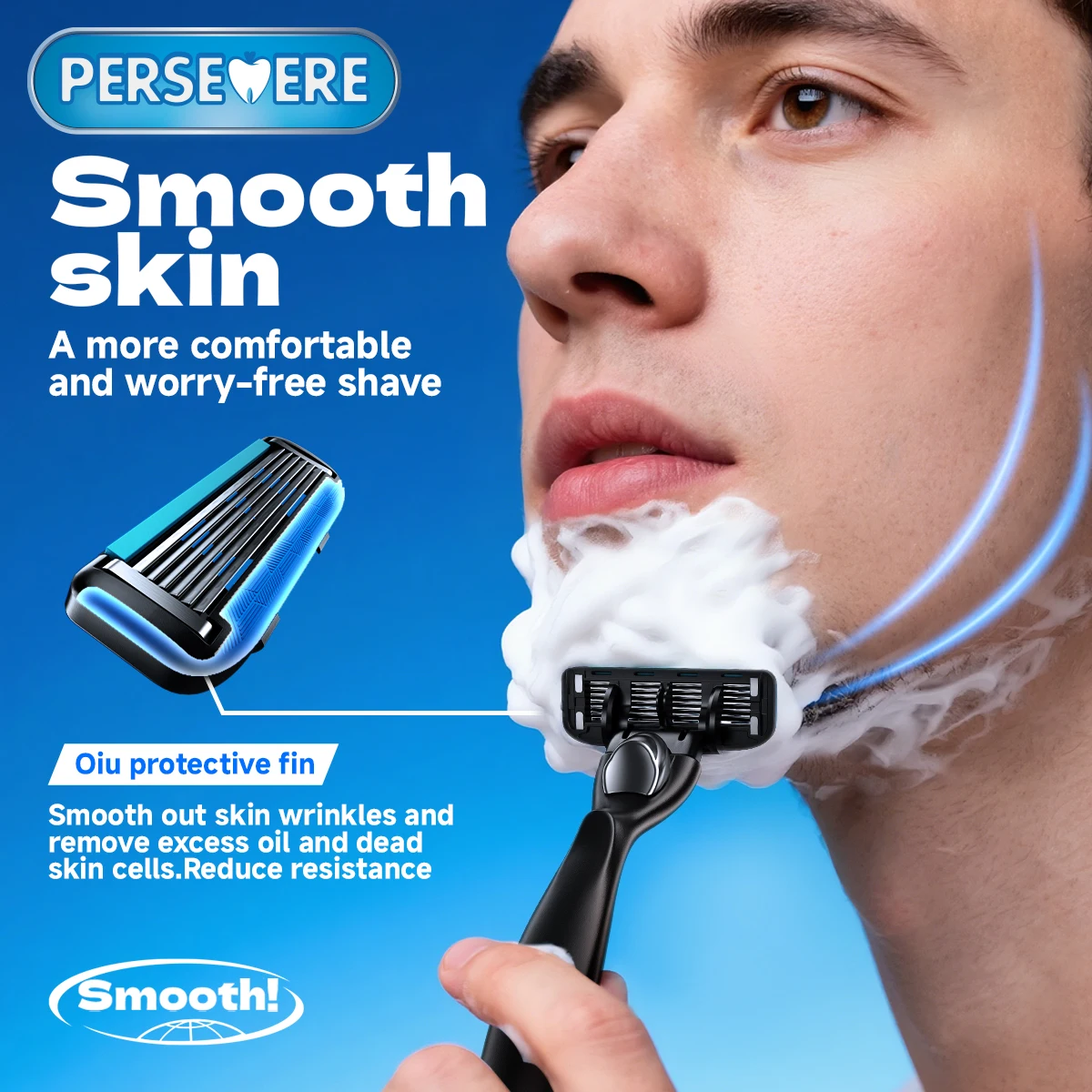 

Сменные лезвия для бритвы из 7-слойной нержавеющей стали для мужчин и женщин, для удаления волос и бритья