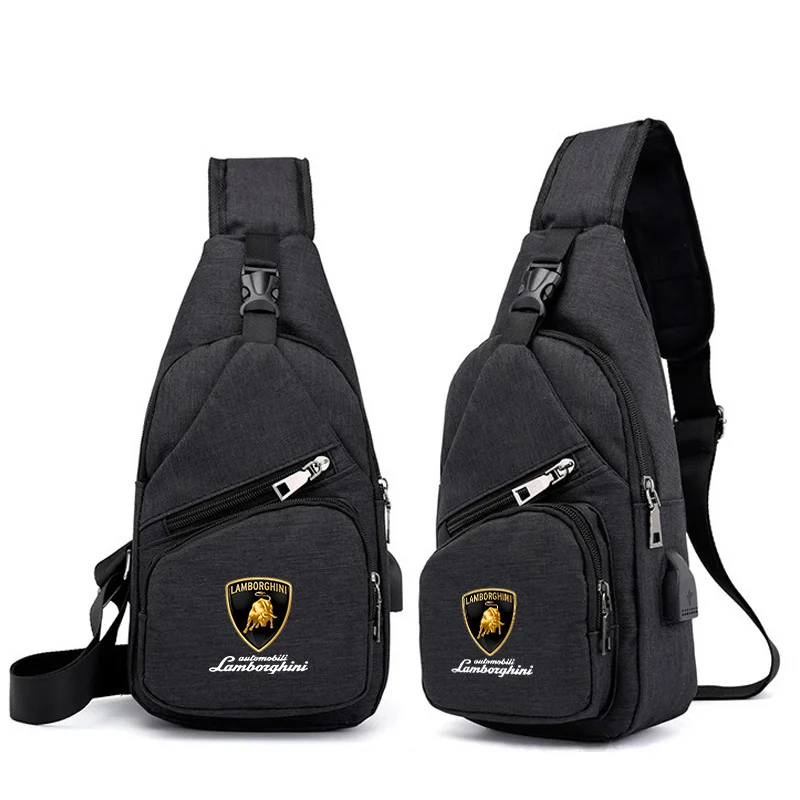 Auto Headrest Leisure Car Small Backpack One-shoulder Messenger Bag Chest Bag For Lamborghini Urus Huracan Aventador Premium - view 5