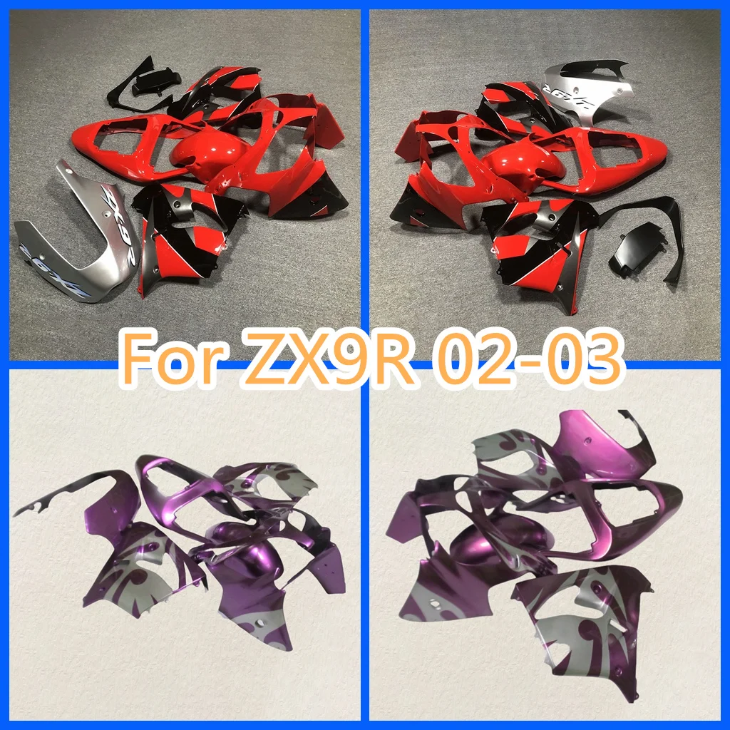 New ABS Plastic kit for Kawasaki ZX-9R 02 03 ZX 9R 2002 2003 ZX9R High Quality Motorcycle Fairings Set 100% Fit Injection Mold