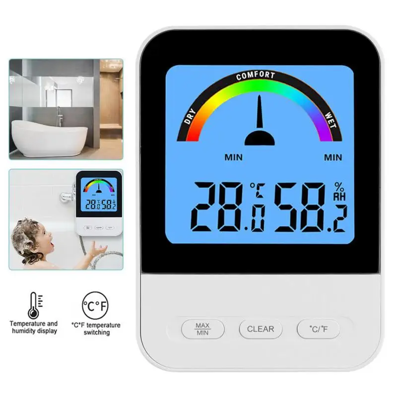 

Temperature And Humidity Meter Indoor Digital Electronic Large Lcd Screen Real-time Monitoring Temperature And Humidity Changes