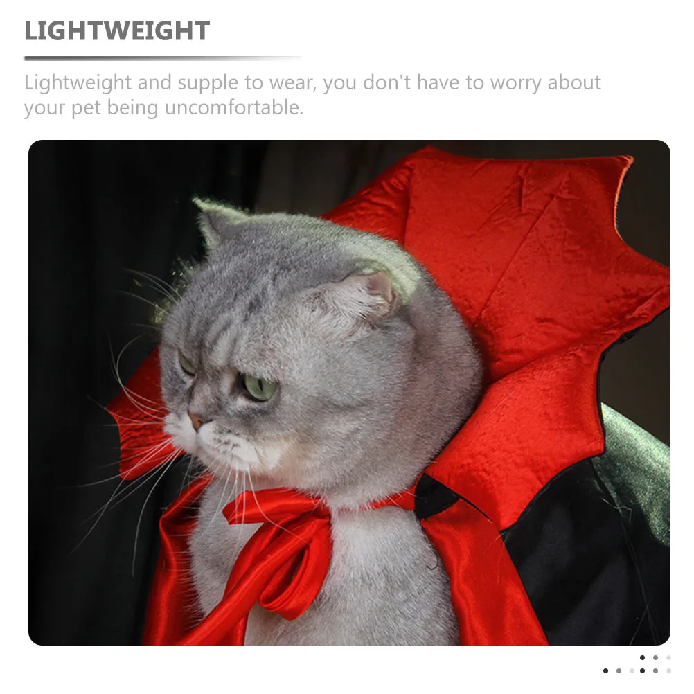 

Pet Cape Costume Halloween Wear-Resistant Adjustable Dog Cape Decorative Comfortable Cat Costume Festival Outdoor Accessory