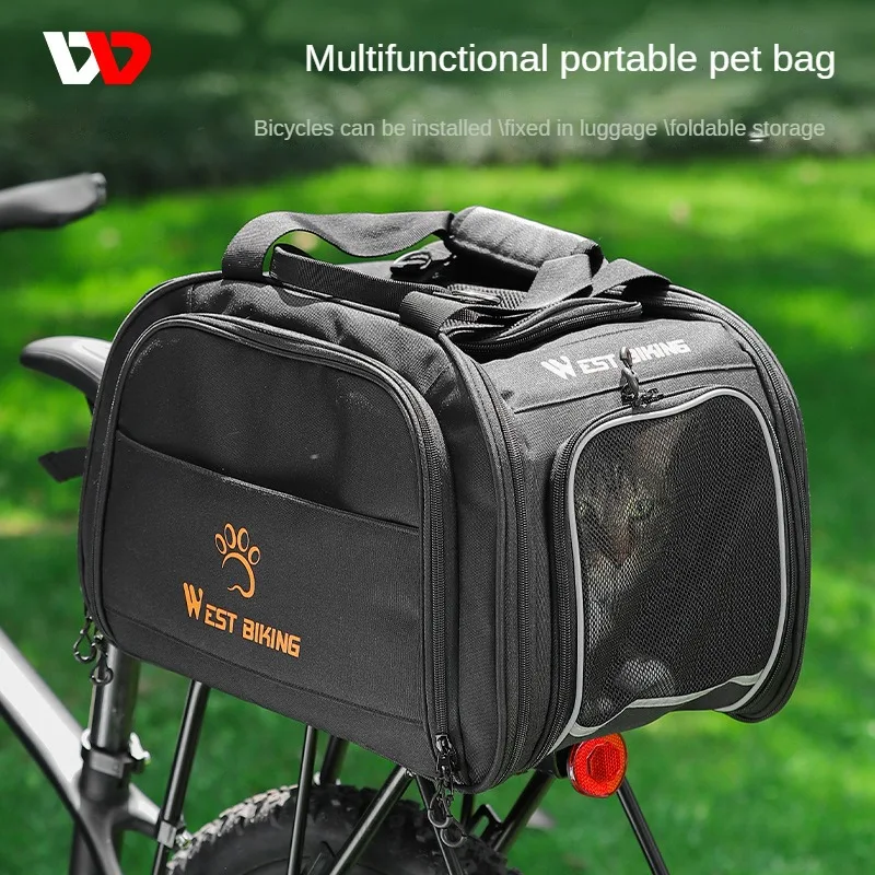 

West Rider Bicycle Bag, Pet Bag, Cat Bag, Outdoor Portable Bag, Kitten and Puppy Cross-body Bag, Rear Shelf Storage Bag