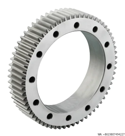 Custom Large Steel External Bevel Ring Gear Mounting Holes Heavy-Duty 1 Year Warranty 200kg China Origin for Industrial