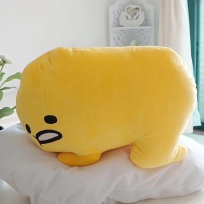 40cm Sanrio Gudetama pluszowe zabawki Kawaii figurka Anime miękkie pluszowe lalki leniwe poduszki z jajkiem urocze prezenty na urodziny dziewczynki