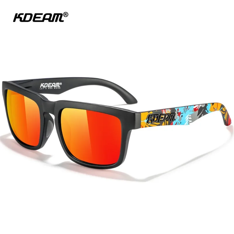 

Новые нейтральные поляризованные солнцезащитные очки KDEAM шокитно цвета, солнцезащитные очки для вождения на открытом воздухе с процессором горячего тиснения, лепестки растений