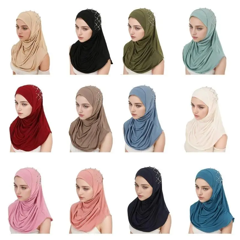 

39BB Fashion Outdoor Pray Turban Caps for Woman Breathable Casual Turban Caps Outdoor Religious Gatherings Sunproof Headscarf