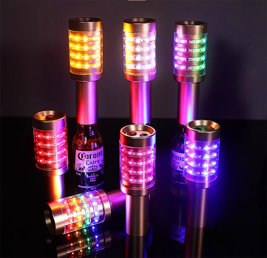 

Перезаряжаемый черный светильник для бутылки шампанского, светодиодный стробоскоп, вспышка, бутылка, сервисный светодиодный бенгальский светильник