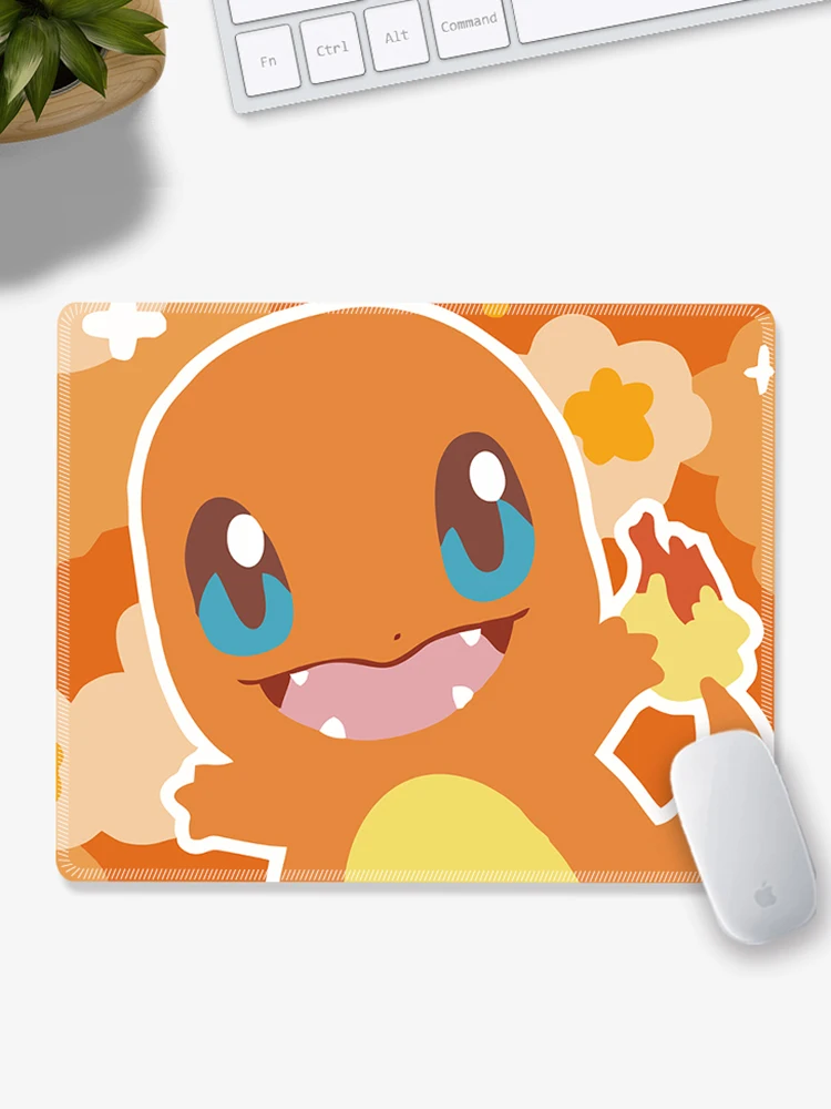 Children's Anime PU Leather Mouse Pad  Duck Mouse Pad Small Pokémon Squirtle Dragon Desk Pad Non-Slip Edge Lock Office Supplies view 2