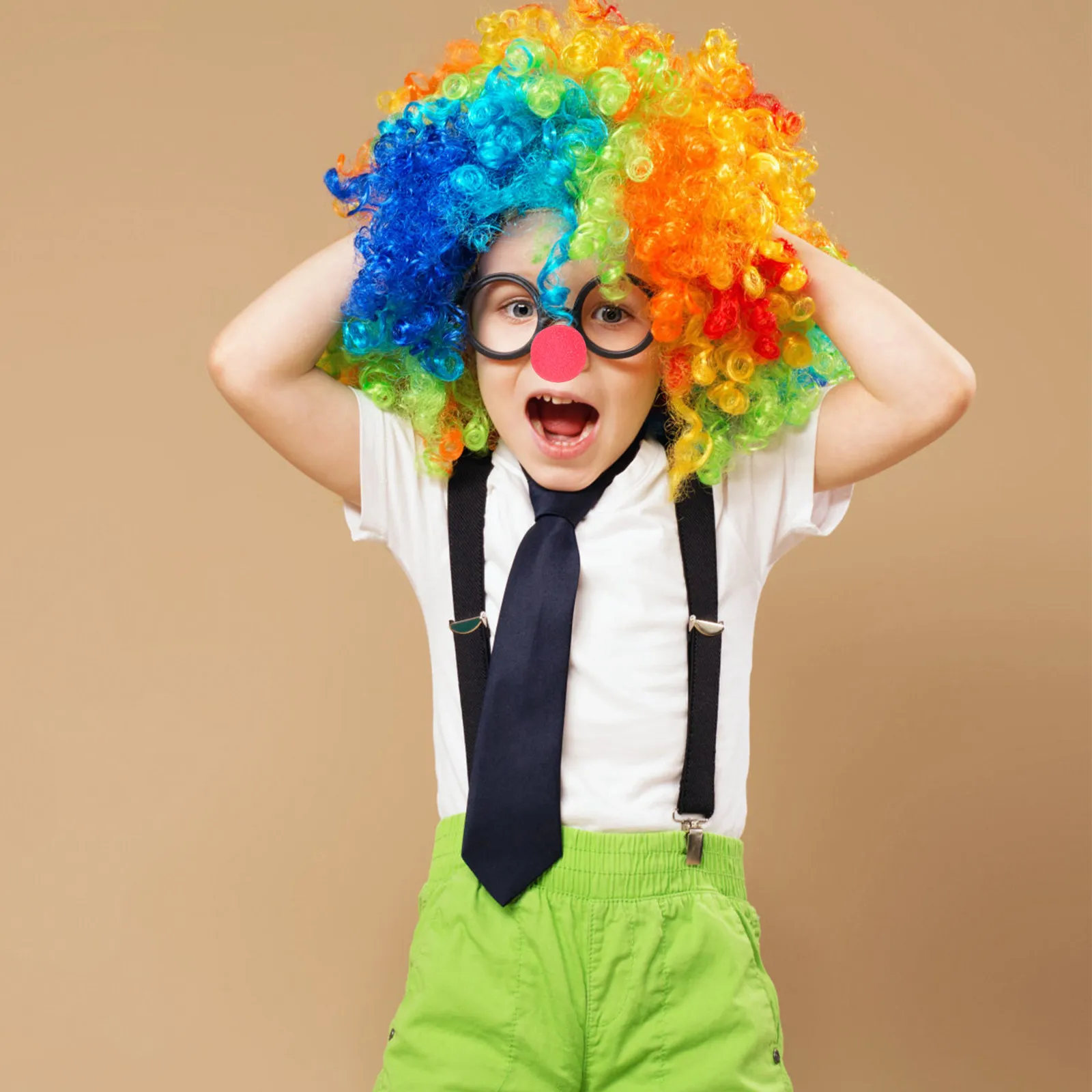 

Nose Set Cosplay Headwear Clown Halloween Costume Decor Soft Natural Fancy Party Adults Breathable Design