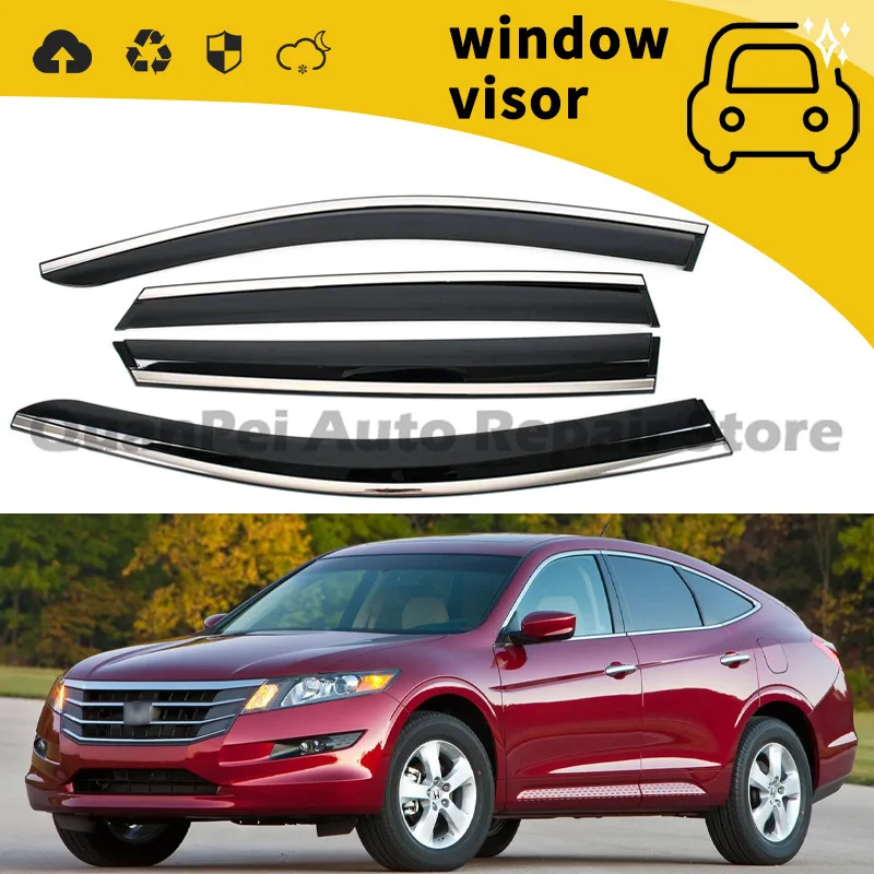 For Honda Crosstour 2011 Premium Plastic Side Window Rain Guards Direct Fit Vent Visor