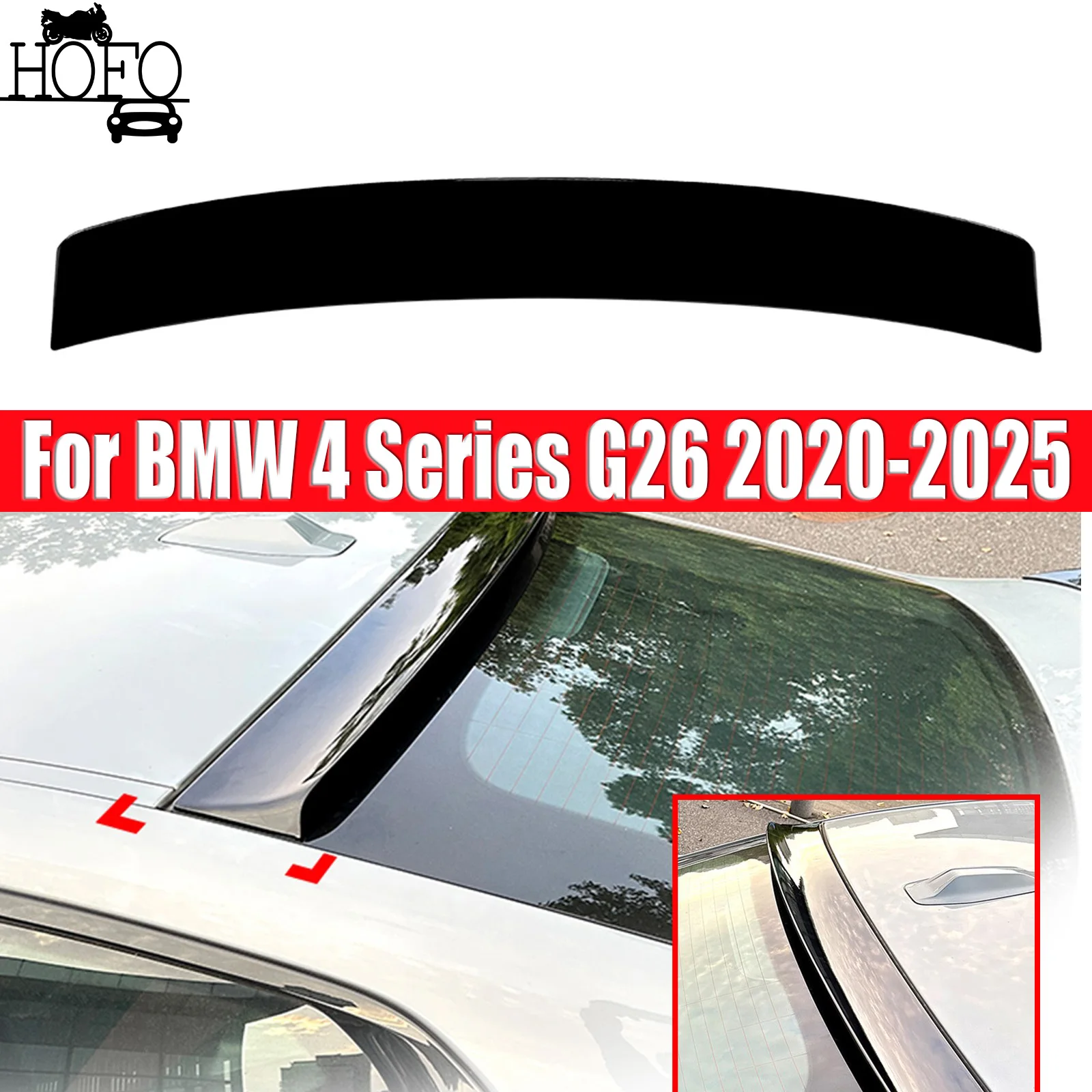 

Car Rear Trunk Roof Spoiler Splitter Wing For BMW 4 Series G26 2020-2025 2021 2022 2023 2024
