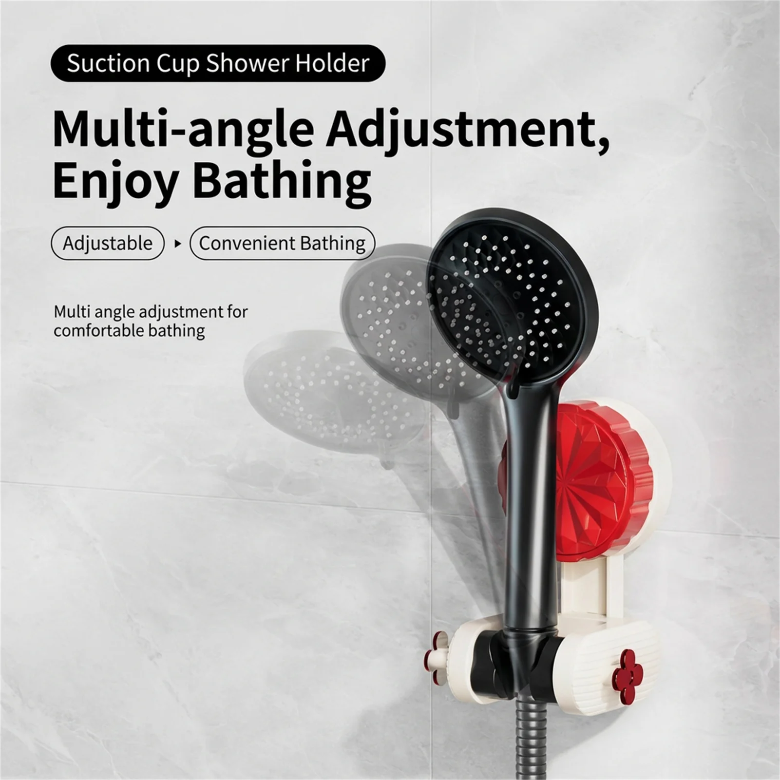 

Shower Head Holder with Suction Cup for Home Use Adjustable and Drill-Free Installation