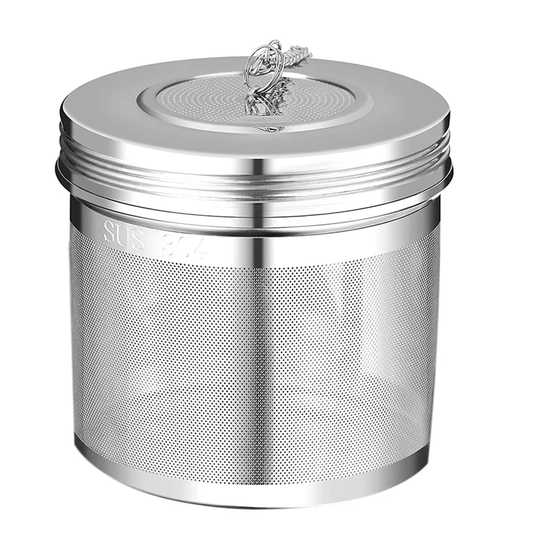 

2 Pack Large Tea Ball Infuser for Loose Leaf Tea & Spice Infuser for Cooking, Threaded Lid, Extra Fine Mesh Tea Strainer