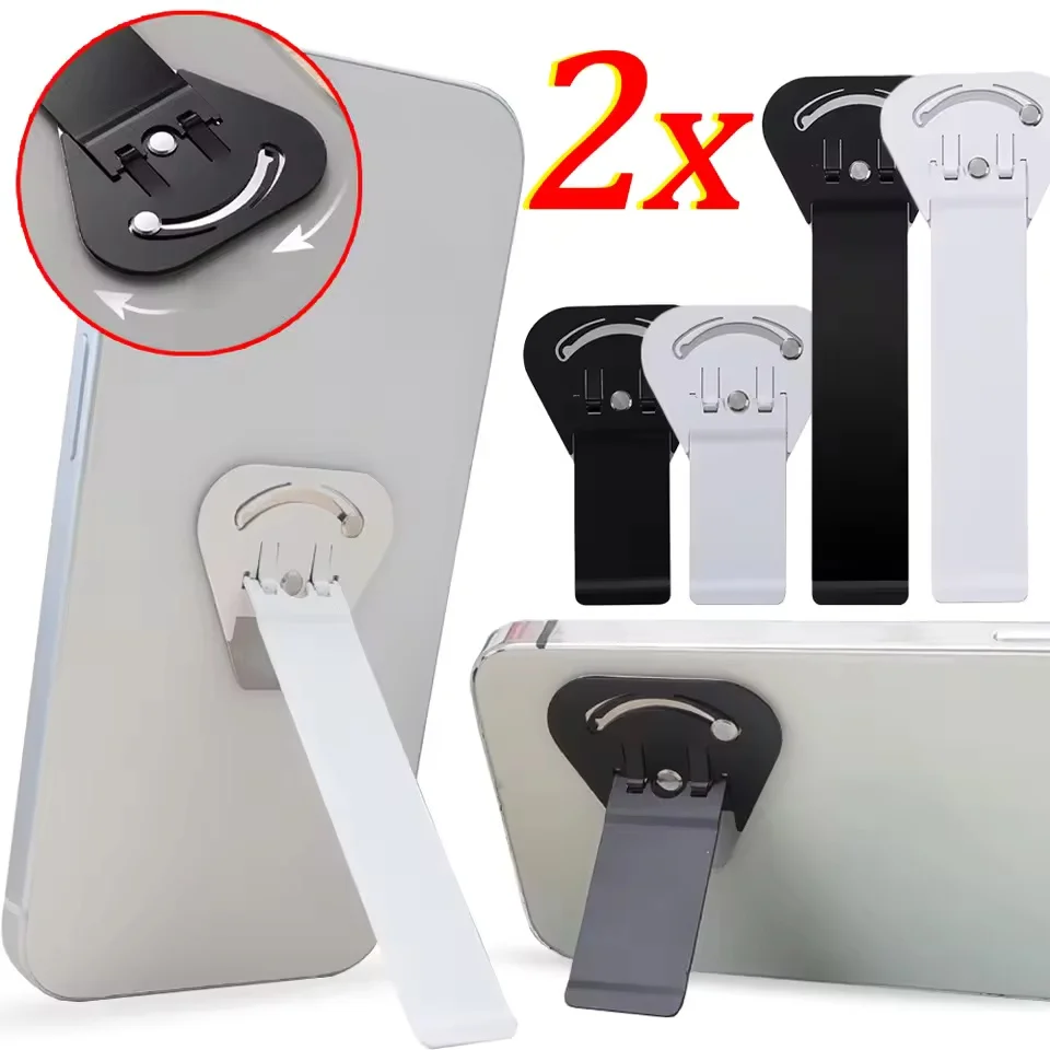 Support de téléphone portable rotatif en acier inoxydable, support adhésif pliable pour iPad iPhone, supports invisibles