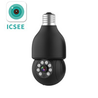 2MP 1080P iCsee APP E27 Lamp Head Holder PTZ IP Dome Camera Full Color Night Vision Home Security CCTV Monitor