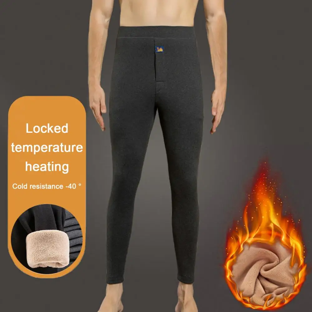 Men Long Johns Thermal Underwear Winter Warm Long Pants Male Soft Elastic Leggings Comfortable Tights Sleep Wear Bottoms Pajamas