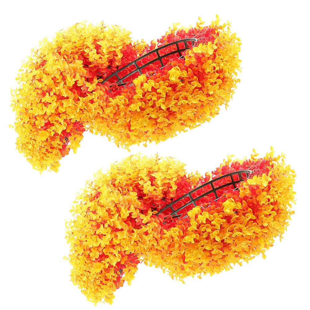 

2pcs Simulation Eucalyptus Plant Balls Hanging Decor Artificial Grass Pendants Home Wedding Ceiling Ornaments Fake Green Plants