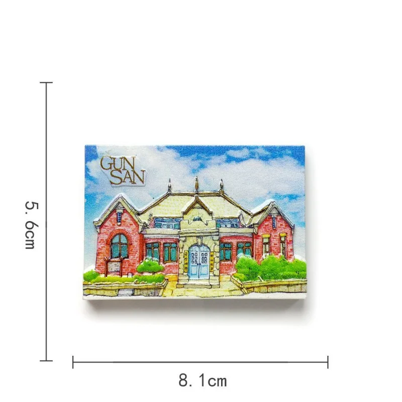 

South Korea Gyeongsan Souvenir Fridge Magnet Personalized Creative Travel3d3D Magnetic Decorative Souvenir Magnetic Style