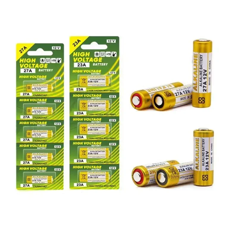 5pcs 12V Alkaline Battery A23 23A 23GA A23S E23A EL12 MN21 MS21 V23GA L1028 GP23A LRV08 For Remote Control Doorbell Toy Cell